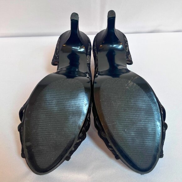 Lulu Townsend Black Lace Peep-Toe Heels – Women’s 9.5 | 4.5" Heel w/ 1" Platform - Picture 5 of 6